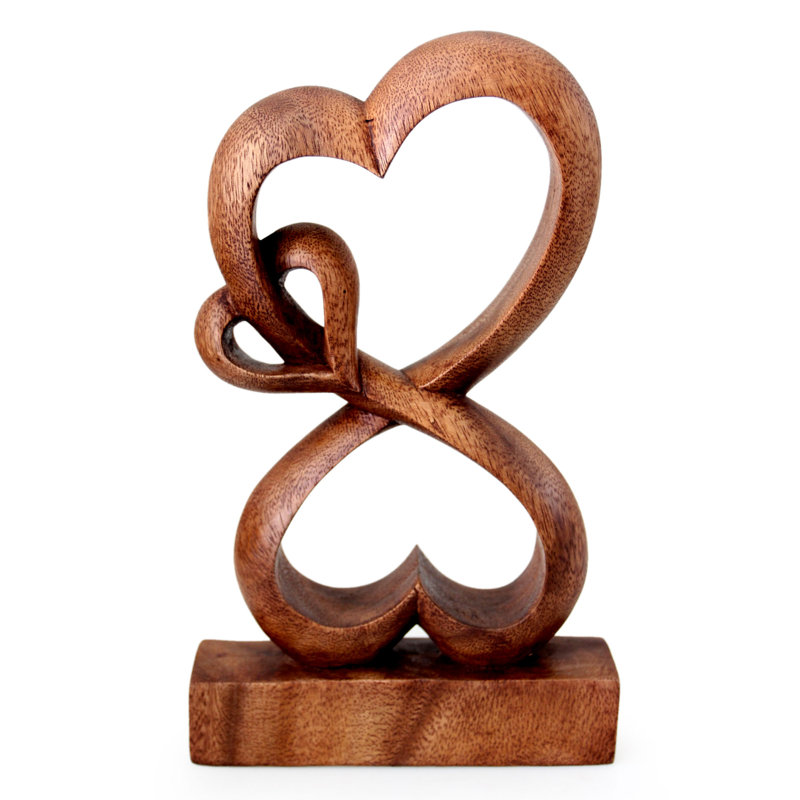 Novica Handmade Heart Shaped Wood Sculpture & Reviews Wayfair